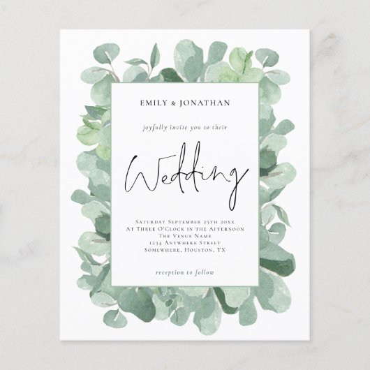 Budget Eucalyptus Leaf Lijst Weddenschap (Voorkant)