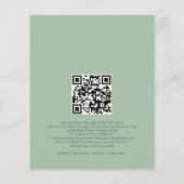 Budget Eucalyptus Leaf QR Code Weduwen Uitnodiging (Achterkant)