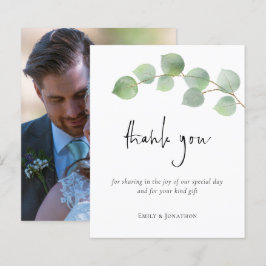 Budget Eucalyptus Leaf Script Foto Dank u