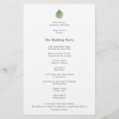 Budget Eucalyptus Leaf Script Weddenprogramma (Achterkant)