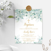 Budget Eucalyptus Leaves Baptisme Invitation
