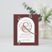 BUDGET Eucalyptus Leaves Overlay Arch Weddenschap (Staand voorkant)