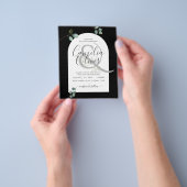 BUDGET Eucalyptus Leaves Overlay Arch Weddenschap Flyer (Hand)