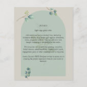 BUDGET Eucalyptus Leaves Overlay Arch Weddenschap Flyer (Achterkant)