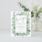 Budget Eucalyptus Lijst Foto bruiloft Dank u (Staand voorkant)