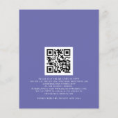 Budget Eucalyptus Lila QR Code Weddenschap (Achterkant)