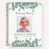 Budget Eucalyptus Memorial Funeral Guestbook Notitieboek (Voorkant)