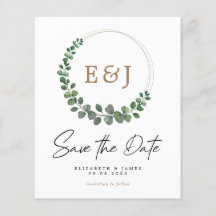 BUDGET Eucalyptus Minimalistisch huwelijk sparen d