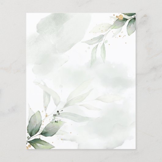 budget Eucalyptus moderne minimale elegante bruilo Flyer (Achterkant)