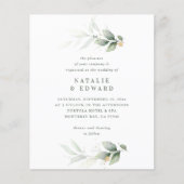 budget Eucalyptus moderne minimale elegante bruilo Flyer (Voorkant)