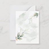 budget Eucalyptus moderne minimale elegante bruilo Notitiekaartje (Achterkant)