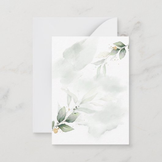 budget Eucalyptus moderne minimale elegante bruilo Notitiekaartje (Achterkant)