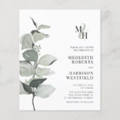 Budget Eucalyptus Monogram Weddenschap (Voorkant)