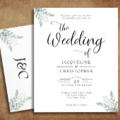 Budget Eucalyptus Monogram Weddenschap Flyer