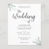 Budget Eucalyptus Monogram Weddenschap Flyer (Voorkant)