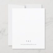 Budget Eucalyptus Olijf Goud Geo Bruiloftsuitnodig (Achterkant)