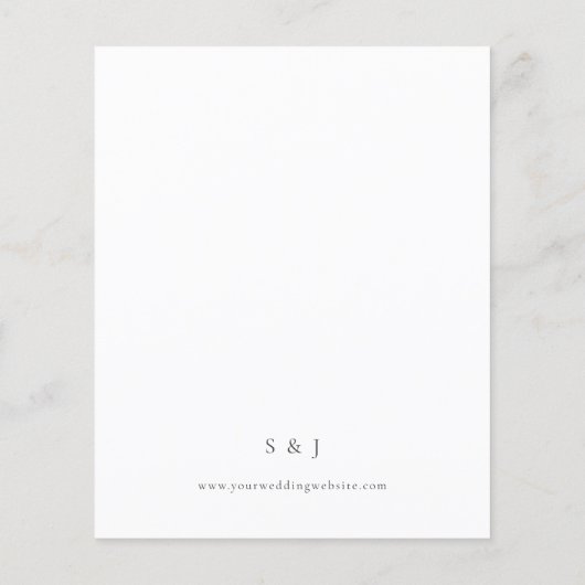 Budget Eucalyptus Olijf Goud Geo Bruiloftsuitnodig (Achterkant)