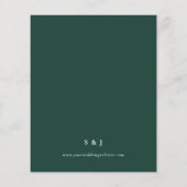 Budget Eucalyptus Olijf Smaragdgroene bruiloft (Achterkant)