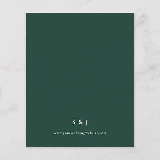 Budget Eucalyptus Olijf Smaragdgroene bruiloft (Achterkant)