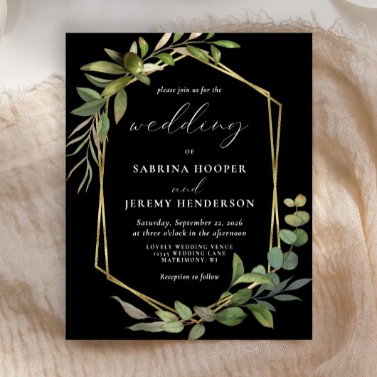 Budget Eucalyptus Olijfgroen Zwart Trouwen