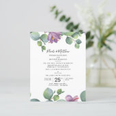 Budget Eucalyptus Paarse Groene Succulente Trouwda (Staand voorkant)