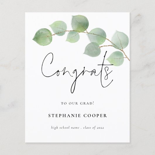 Budget Eucalyptus Photo 2023 Congrats Afstuderen (Voorkant)