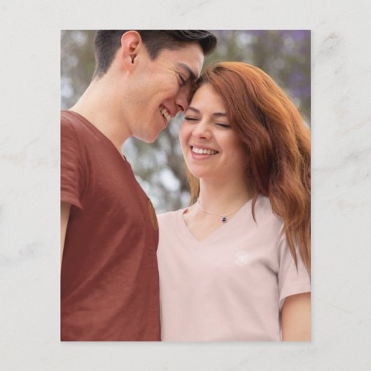 Budget Eucalyptus Photo Engagement Party nodigt ui (Achterkant)