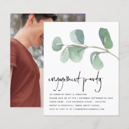 Budget Eucalyptus Photo Engagement Party nodigt ui