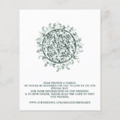Budget Eucalyptus Photo QR Code Save the Date (Achterkant)