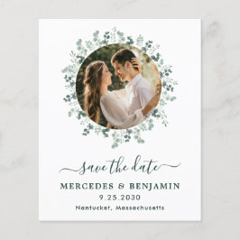 Budget Eucalyptus Photo QR Code Save the Date