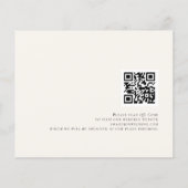 Budget Eucalyptus QR Code Cream Save the Date (Achterkant)