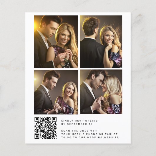 Budget eucalyptus QR CODE - fotobruiloft uitnodigi Flyer (Achterkant)