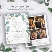 Budget eucalyptus QR CODE - fotobruiloft uitnodigi Flyer
