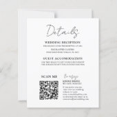 Budget Eucalyptus QR Code Huwelijksuitnodiging (Achterkant)