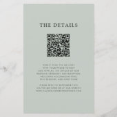 Budget Eucalyptus QR Code Monogram Bruiloft Uitnod (Achterkant)