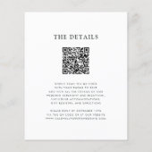 Budget Eucalyptus QR Code Monogram Bruiloft Uitnod (Achterkant)