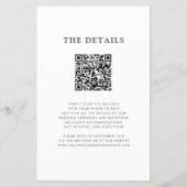 Budget Eucalyptus QR Code Monogram Bruiloft Uitnod (Achterkant)