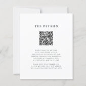 Budget Eucalyptus QR-code Monogram Trouwkaart (Achterkant)