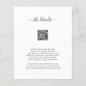 Budget Eucalyptus QR Code RSVP Weduwuitnodiging (Achterkant)