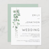 Budget Eucalyptus QR Code Weddenschap (Voorkant / Achterkant)