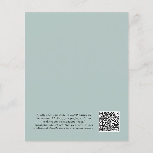 Budget Eucalyptus QR Code Weddenschap (Achterkant)