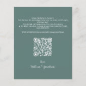 Budget Eucalyptus QR Code Weddenschap (Achterkant)