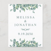 Budget Eucalyptus QR Code Weddenschap (Voorkant)