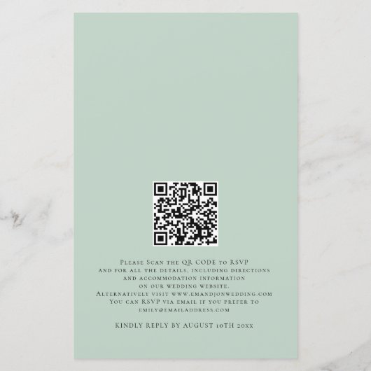 BUDGET Eucalyptus QR Code Weddenschap (Achterkant)
