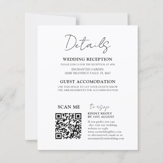 Budget Eucalyptus QR Code Weddenschap (Achterkant)