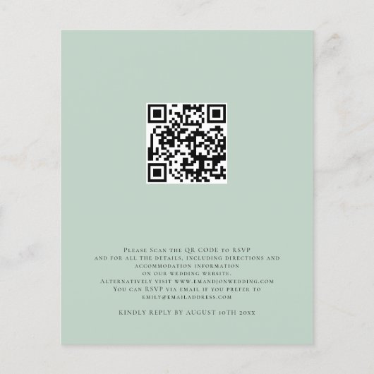 BUDGET Eucalyptus QR Code Weddenschap (Achterkant)
