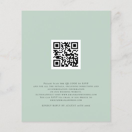 BUDGET Eucalyptus QR Code Weddenschap (Achterkant)