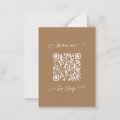 Budget Eucalyptus QR Code Weddenschap Notitiekaartje (Achterkant)