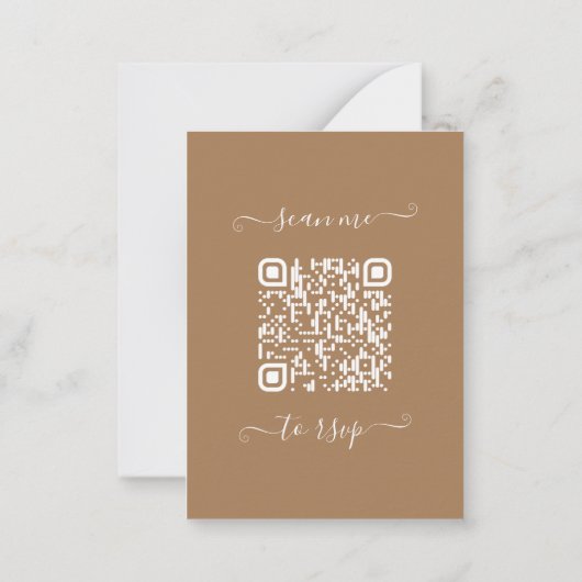 Budget Eucalyptus QR Code Weddenschap Notitiekaartje (Achterkant)