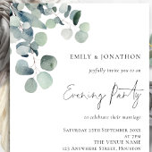 Budget Eucalyptus QR Huwelijksavond Uitnodigen